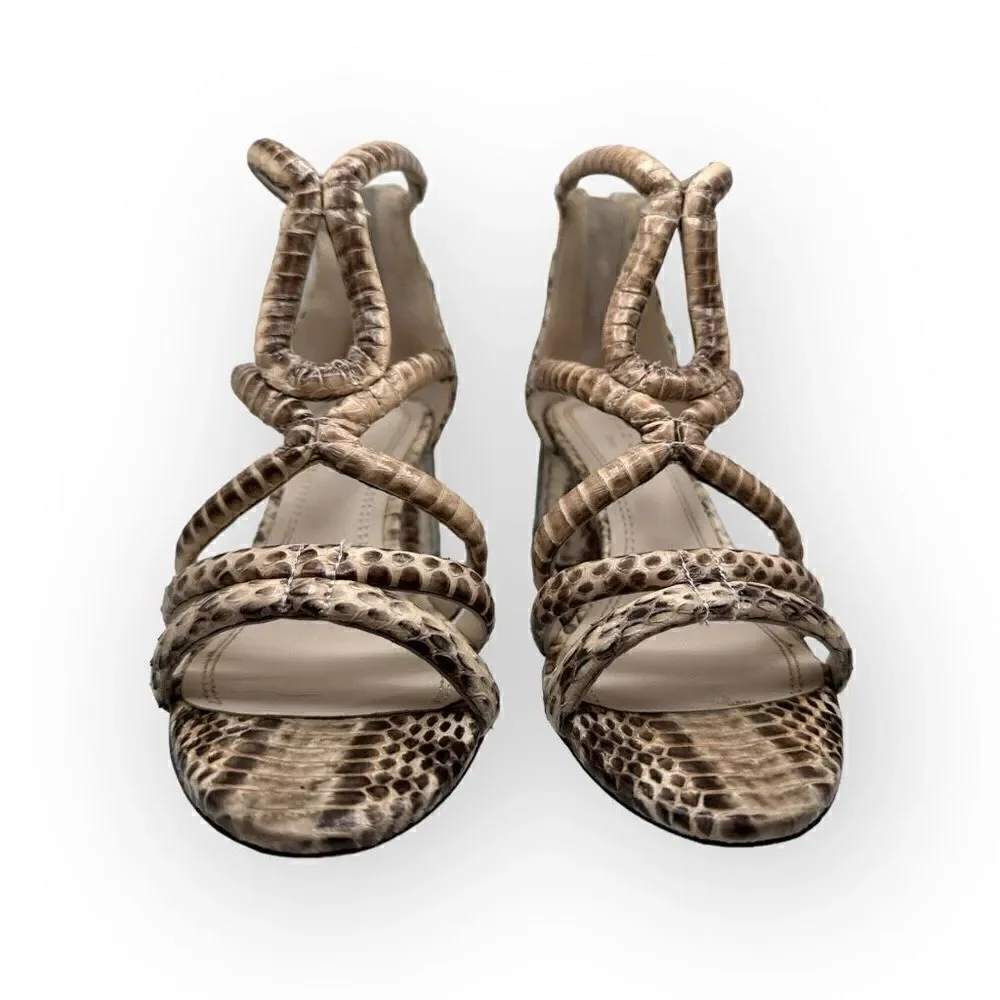 Sandro Paris Absolute Sandals masked water-snake leather eu 36 or US 5.5 6cm blo
